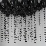 Sorte halloween balloner med flagermus snore - 35x