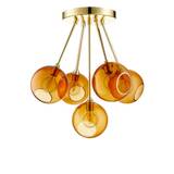 Design By Us - Ballroom Molecule Lamp - Pendel - Orange/Gold - H66 x W68 cm