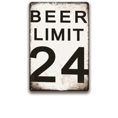 Bar Decor Metal Tin Sign x Inches  Beer Limit  Funny Wall Art Vintage Style Pub Signage Humorous Decor For Home Bars Man Caves And Parties Durable Dri - Black and White - 12*8 inch