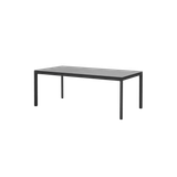Drop spisebord, 200x100 cm - Fossil grey, ceramic / Taupe, aluminium