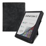 PocketBook InkPad Color 2 Origami Kunstlæder Flip Cover m. Ståfunktion & Strop - Sort
