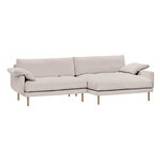 Bebé sofa with chaise longue, right, beige Jagger 3 - oak