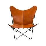 OX DENMARQ - TRIFOLIUM Chair - Lænestol - Hazelnut Leather / Black Steel - H86 x W78 x D69cm