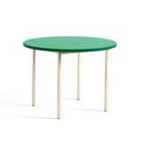 HAY - Two-Colour Table Round 105 Green Mint / Ivory