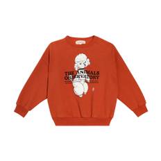 The Animals Observatory Big Bear printed cotton sweatshirt - red - 128