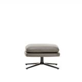 Vitra - Grand Relax Ottoman High, Basic Dark Power Coated , Back/Seat Leather Premium Chocolate, Glides For Carpet