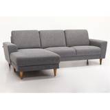 Stamford 2600 sofa med Chaiselong til Venstre - Set forfra - B 250 x D 163 cm. - Stof Montana Grey