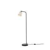 New Works Material Floor Lamp H: 125 cm - White Marble/Black Base