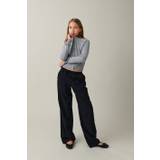 Gina Tricot - Y linenmix tall trousers - young-bottoms- Black - 134/140 - Female