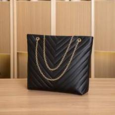 New Arrival Womens Versatile Diamond Pattern Large Capacity Shoulder Tote Bag - Black - one-size