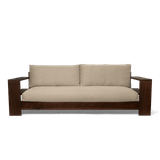 Edre Sofa - Classic Linen - Dark Stained/Natural