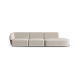 Shane højrevendt 4-personers sofa i velour B302 x D85 cm - Beige