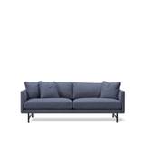 Fredericia Furniture - Calmo 2 Seater 95 Metal Base - Fabric 2 - Sunniva 783, Black Steel