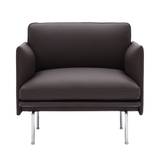 Muuto - Outline Studio Chair / Polished Aluminium Base Easy Leather Root