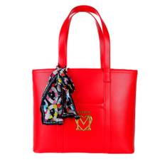 Red Artificial Leather Shoulder Bag - Color_Rød, Dame, Love Moschino, Red, Rød, Shoulder Bags - Women - Bags, Skuldertasker, Tasker - ONESIZE