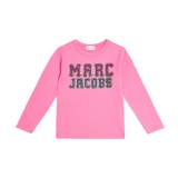 Marc Jacobs Kids Logo cotton jersey top - pink - 152