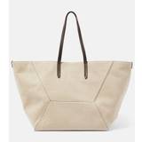 Brunello Cucinelli Large canvas tote bag - grey - One size fits all