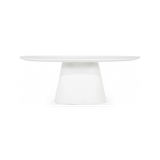 Elin ovalt spisebord i glasfiber og magnesium 200 x 110 cm - Mat hvid
