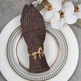 SHEIN 2pcs/Set Horse Pattern Napkin Rings, Gold Tone Table Decorations For Banquet, Party, Wedding