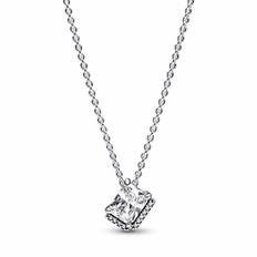 Pandora - Rektangulær Funklende Halo halskæde sølv sterlingsølv