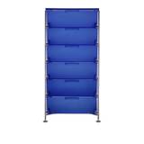 Kartell - Mobil System 2041, Cobalt, 6 Containers, Feet
