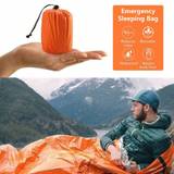 SHEIN Emergency Sleeping Bag, Mylar Emergency Blanket, Waterproof Lightweight Survival Shelter Blanket, Portable Survival Thermal Bivy Sack For Outdoor Camp