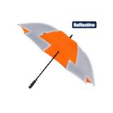 Falcone Reflective Umbrella - Automatic - Windproof - 120 cm - Orange / Silver