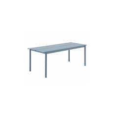 Muuto Linear Steel Table, Vælg farve Pale Blue, Størrelse 200 x 75