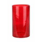Glas vase - ice rød - ø8,0 x 9,5 cm - 12 stk.