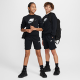 Nike Sportswear Club Fleece-tracksuit med shorts til større børn - sort - XS