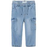 Name it Medium Blue Denim Ben Baggy Cargo Jeans Noos - Str. 86