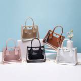 SHEIN 1 Pc Women's Transparent Handbag, Transparent Wallet, Crossbody Bag, Detachable Shoulder Strap, Sports Field Approved Bag, With Buckle For Easy Portab