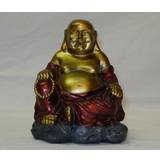 Lille Buddha I Rød & Guld