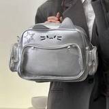 SHEIN Cute Transparent Cat Robot Shape Messenger Bag In Y2k Style For Women
