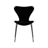 3107 stol, fuldpolstret Hallingdal 190/warm graphite stel af Arne Jacobsen