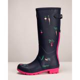 Joules With Adjustable Back Gusset Welly Print 214784 Colour: Navy Veg