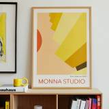 MONNA Studio Design Poster Yellow Scale 50x70 cm
