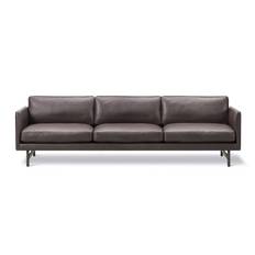 Fredericia Furniture 5623 Calmo 3 Pers. Sofa L: 250 cm - Max 96 Brun Læder/Røget Eg
