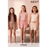 Pink/Brown/Cream Vest Short Pyjamas 3 Pack (3-16yrs)