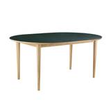 FDB Møbler | C62E Bjørk Spisebord med udtræk - Olieret egetræ, 2 stk. malet sort