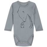 Hust and Claire Body l/æ - Uld/Bambus - Baloo - Blue Wind - Hust and Claire - 3 år (98) - Body L/Æ
