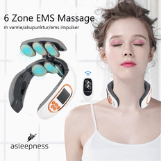 EMS 6 Zones Nakkemassage med LCD og fjernkontrol