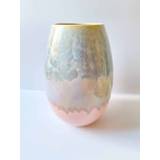Stor vase krystal glasur – pink/pale