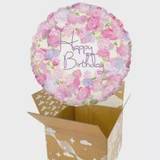 Send En Ballon Happy Birthday Vintage Blomster