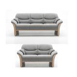 Hjort Knudsen - Dover sofasæt 3+2 pers. sofa (hvidpigmenteret eg, turkis)