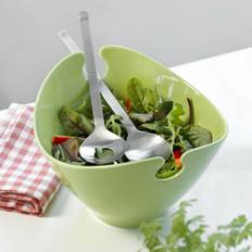 Milano salatskål m/bestik - grøn