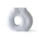 Vase Organic Circle, Mat Isblå