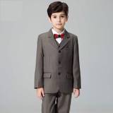 Børne jakkesæt: Altlas - brun - drengejakkesæt i 5 dele - 9-10 år