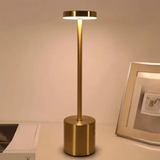 SHEIN 1pc Portable Metal Led Desk Lamp, Cordless Metal Table Lamp, 3 Colors Touch Control Rechargeable Light, 3 Brightness Levels Room Decorative Desk Lamp,