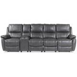 Enjoy Hollywood recliner sofa - 4-pers. (elektrisk) i grå imiteret læder (model H)